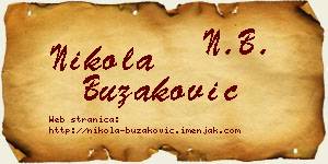 Nikola Buzaković vizit kartica